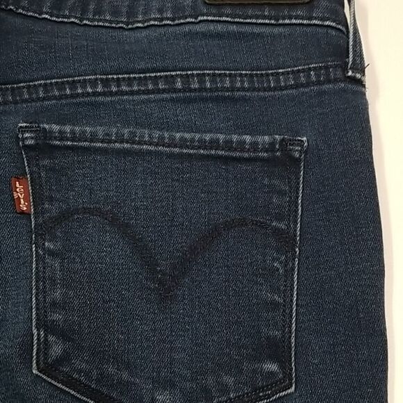 Levi’s Jeans Women's Size 28 Demi Curve Skinny Dark Blue Denim Pockets Zip Up - Picture 5 of 9